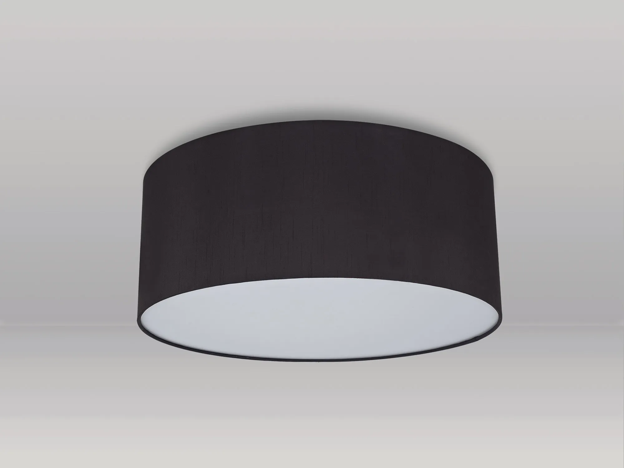Baymont 50cm Flush 5 Light Black, Frosted Diffuser DK0634  Deco Baymont WH BL